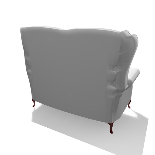 classic 2 seater leather chair c4d - 2 SEATER CLASSIC CHAIR by Carrara1